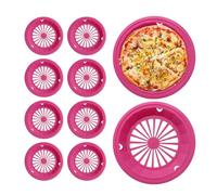 Genérico Juego de soportes para platos de papel, soportes para platos de papel para picnic,10 redondos para de cena | Ranuras a presión, bandejas de servicio de alimentos, cesta para servir, su