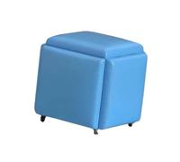 Genérico Juego de taburetes apilables Multiusos, Taburete otomano anidado de 5, Asiento de tocador Que Ahorra Espacio, for Dormitorio, Sala de Estar, Oficina, balcón(Color 1,45x45x45cm)