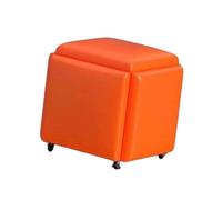 Genérico Juego de taburetes apilables Multiusos, Taburete otomano anidado de 5, Asiento de tocador Que Ahorra Espacio, for Dormitorio, Sala de Estar, Oficina, balcón(Color 5,45x45x45cm)