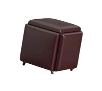 Genérico Juego de taburetes apilables Multiusos, Taburete otomano anidado de 5, Asiento de tocador Que Ahorra Espacio, for Dormitorio, Sala de Estar, Oficina, balcón(Color 6,35x35x35cm)