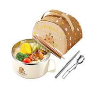 Genérico Juego de tazón de fideos ramen | Tazón de cocina de ramen de 1300 ml Capybara | Adinanos Gran capacidad para sopa de fideos ensalada de cereales Fotografía de alimentos amantes de la cocción