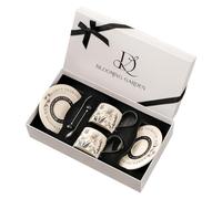 Generico Juego de té y platillo | Si de té y platillo | Tazas de capuchino | Tazas de café Si de tazas de café para capuchino Leche de cacao Cerveza Cocina Cafetería Restaurante