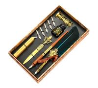 Genérico Juego De Tinta Para Pluma De Ave - Kit De Caligrafía Vintage, Colección De Escritura Antigua, Herramienta De Inmersión De Plumas, Paquete De Artesanía Exclusivo Con De Sello De De Sellado