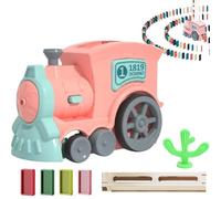 Genérico Juego de Tren de dominó: Bloques construcción creativos para niños, Tren eléctrico automático con Efecto dominó, Juguete Educativo para niños y niñas, Juego Divertido, Regalo cumpleañ