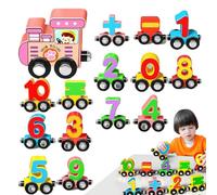Genérico Juego De Tren Magnético - Juguetes Educativos Magnéticos con Números Y Colores - Juego de Puzzle de Trenes para Contar,para Niños Y Niñas Casa Viaje Escuela Cumpleaños Navidad