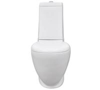 Genérico Juego de váter WC y bidé de cerámica Blanco,Bricolaje,Fontanería,Piezas para fontanería,Baños y bidés-270566