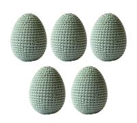 Generico Juego d'ufs de Pâques Tricotés - Guirlande 5 pièces Colorée | Décoration Crochet Printemps | Accents en Tissu pour Maison Bureau Vases Couronnes Fêtes, Accessoires Artisanat Festif