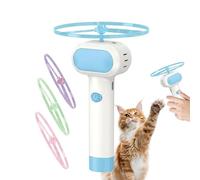 Generico Juego interactivo para gatos con disco lanzable | 4 hélices luminiscentes recargables andadores divertidos | Juego para gato | para interior y exterior, jardín, balcón