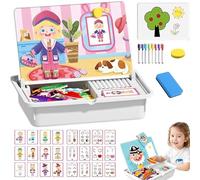 Genérico Juego magnético de Vestir Caras para Viajes, Juguete magnético para niños de 3 a 6 años, estimula la Creatividad y el Aprendizaje, fácil de Guardar (Princess)