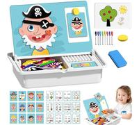 Genérico Juego magnético de Vestir Caras para Viajes, Juguete magnético para niños de 3 a 6 años, estimula la Creatividad y el Aprendizaje, fácil de Guardar (Faces)