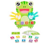 Generico Juego matemático para contar con los dedos | Juguete educativo preescolar para matemáticas - Juego de recuento de números con rana y dedos, para guardería, guardería y centro