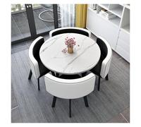 Genérico Juego Mesa y sillas Moderno, Mesa de Bar de 5 Piezas y Juego de 4 sillas, Mesa de conferencias Redonda, Alta Capacidad de Carga, for cafetería, Oficina y Sala de Estar(#11)