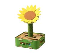 Generico Juego para gatos | Puzzle con diseño de girasol para enriquecimiento ambiental - Enriquecimiento con Graffiatoio para entrenamiento y actividades mentales - para entrenamiento mental y