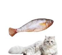 Generico Juego para gatos y peces | Pescado que se mide 150 mAh para gatos | Juego interactivo eléctrico automático con cubierta lavable | Interior Exterior Casa