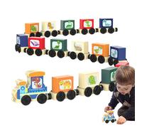 Genérico Juego Tren Madera para Niños - Juguetes Coches Educativos | Juguetes De Tren con Imanes,para Hogar, Regalo Fiestas, Jardín de Infancia, Preescolar, Escuela, Educación en Casa y Vacaciones