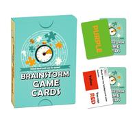 Genérico Juegos de Cartas para - Juegos de Mesa de Palabras de Lluvia de Ideas - Set de Cartas Interactivo de 50 Piezas - para Hombres Mujeres Niños Adultos Hogar Oficina Viajes Camping Cumpleaños