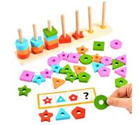 Genérico Juegos de Clasificación y Apilamiento | Juego Educativo de Madera para Aprender | Juguetes Educativos para Emparejar Formas | para Niñas Niños Escuela Preescolar Aula Hogar Viajes