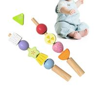 Generico Juegos de combinación de colores para niños - Juego educativo | Torre de apilamiento con cuentas de madera | para escuela, guardería, dormitorio, estudio, ludoteca cumpleaños niños niñas