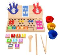 Genérico Juegos de Contar | Juego Educativo de emparejar Cuentas con Pinzas | Juguete de Contar y Clasificar por Colores - para Niños de 3 Años o Más Aprendizaje en Casa y Aula Motricidad Fina