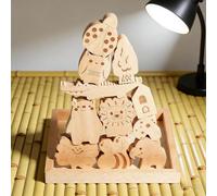 Genérico Juegos de Equilibrio para Niños | Actividades Divertidas de Animales de Madera para Preescolar,Juguetes De Equilibrio Infantiles,para Preescolar Escuela Primaria Hogar Familia Tiempo Libre