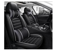 Genérico Juegos De Fundas Asiento para RAV4 para Auris para Avensis para Crown para 4Runner para Harrier FJ para Cruiser para Mark X Cubierta Asiento Coche(Black White 5 Seat-B)