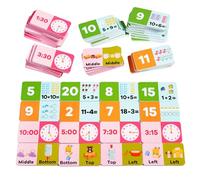 Genérico Juegos De - Juego Educativo De Madera para Preescolar,Desarrollo De Habilidades Matemáticas, Reconocimiento De Palabras Y Conciencia Temporal para Niños De 6 A 8 Años