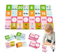 Genérico Juegos De | Juguetes Educativos De Madera para Estimular Inteligencia - Desarrollo De Habilidades Matemáticas, Reconocimiento De Palabras Y Conciencia Temporal para Niños De 6 A 8 Años
