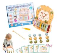 Generico Juegos de Madera - Encastrar Formas Y Tornillos | Juguete Educativo para Niños Pequeños - Desarrollo Sensorial Capacidades Motoras Y Aprendizaje Preescolar