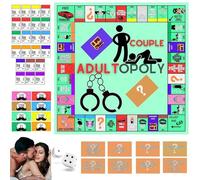 Genérico Juegos de Mesa Adulto, Adultopoly Board Game Noche de Juegos Romántica para Parejas Adultas, Couples Games for Adults, 2 Jugadores, Aumenta la Intimidad