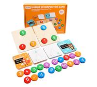 Genérico Juegos Matemáticos para Niños - Juegos De Conteo Y Descomposición Numérica,Juguetes Educativos Actividades Motrices Aprendizaje De Números para Viajes Homeschool y Vacaciones
