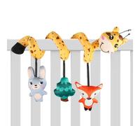 Generico Juegos para Asiento de Coche | Juguete de Actividad Cochecito de Alto Contraste con Música | Actividades Interactivas Estimula Sentidos para Entretenimiento y Desarrollo Visual