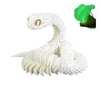 Genérico Juguete Antiestrés De Serpiente Impreso En 3D,Figuras de Animales con Articulaciones Flexibles | Decoración para Bromas, Escritorio, Mesa, Estantería, Coche y Espacios Interiores