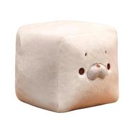 Genérico Juguete antiestrés en Forma de Cubo - Almohada Blob - Estrés Relleno con Foca | Juguete de Peluche con Foca de : Linda Figura Cuadrada Blanca, para decoración del hogar o como de Mesa,