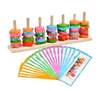 Genérico Juguete Apilable - Juego Educativo de Madera para Aprender,Apilable con Formas para Niños | para Aula en Casa Viaje Regalos para Niños Niñas