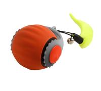 Genérico Juguete Automático para Gatos - 1,97 Pulgadas, Pelota De Juguete Interactiva para Gatos | Pelota Autoenrollable para Evitar Obstáculos, Recargable por USB, Naranja, Uso para Instinto De Caza