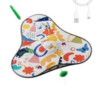Genérico Juguete Automático para Gatos | Juego Silencioso con Cebo Móvil Oculto,Juguetes De Ejercicio Recargables,para Área De Juego, Hogar, Cocina, Apartamento, Dormitorio