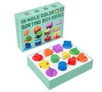 Genérico Juguete Clasificador de Formas,Juego de Emparejar Colores y Formas - Juguete de Madera para Niños y Niñas de 3 Años para Desarrollar Habilidades Motoras Finas y Cognitivas en Preescolar
