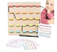 Genérico Juguete con Cordones a Juego de Colores,Juguete con Cordones para niños pequeños | de Cuerda de Madera para Aprender el Color - Juguetes educativos para de Habilidades motoras Finas