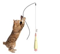 Genérico Juguete con Vara para Gatos,Varilla interactiva con luz | Mango con Forma de Zanahoria - para Entrenamiento en apartamento, Actividad postcomida, prevención del aburrimiento y