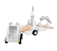 Genérico Juguete de Camión Portacoches,Remolque De Madera Desmontable para Transportar Cohetes - Juguete de Camión Portador de Coches | para Niños y Niñas y Juegos de Cumpleaños y Vehículos
