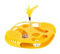 Genérico Juguete de Circuito de Bolas para Gatos | Circuito para Gatos con Bolas y Plumas,Juego de del Estrés Felino,para Ejercicio del Aburrimiento En Casa Entrenamiento Entretenimiento Y