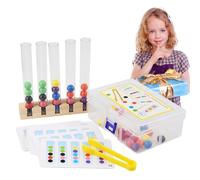 Genérico Juguete de clasificación de Colores para niños: Kit de desafío de reconocimiento cromático, de disposición de Tubos Transparentes, recurso sensorial de Aprendizaje temprano, Constructor d