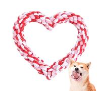 Generico Juguete de corazón para perro, juguete para masticar resistente de cuerda trenzada | Accesorio interactivo para mascotas, juguete masticable resistente para perros jóvenes y viejos, para