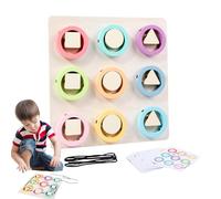 Genérico Juguete de Cordones de Madera, Juguete de Cordones a Juego de Colores - de Cuerda de Madera para Aprender el Color,Juguetes educativos para de Habilidades motoras Finas, Juguetes de a