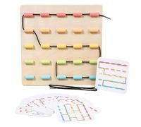 Genérico Juguete de Cordones de Madera, Juguete de Cordones a Juego de Colores - de Cuerda de Madera para Aprender el Color, de Cuerda Preescolar, Juguetes de de Habilidades motoras Fin