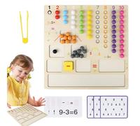 Genérico Juguete de Cuentas, Juego de Cuentas de Madera - Juego Educativo,Matemáticas de descomposición aritmética de Madera con Clip para niños Actividad de Aprendizaje Interactivo