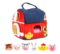 Genérico Juguete De Granja De Peluche para Bebés,Animales De Peluche Interactivos Educativos para El Desarrollo,Animales De Granja De con Maletín De Transporte | para Niños, Niñas, Familia, Niños Y