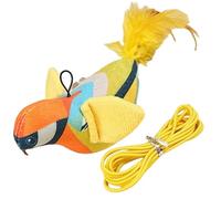 Genérico Juguete De Pájaro para Gatos - Juego De Gorjeo Simulado - Pájaro Cantor con Cuerda | para Juego Individual De En Interiores, Entrenamiento De Agilidad, Gestión De Peso