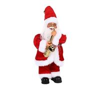 Generico Juguete De Papá Noel - Muñeca De Navidad Animada, De Papá Cantando Allegramente, Estatua Musical A Batería, Pantalla De Cabeza Móvil | con Ritmo Vibrante para Las Vacaciones,