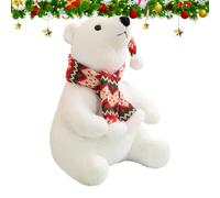 Genérico Juguete de peluche de oso polar - de peluche lindo de 25 cm, oso abrazo | Oceanario de Navidad para regalo para decoración de vacaciones Animal en Cómodo Jo